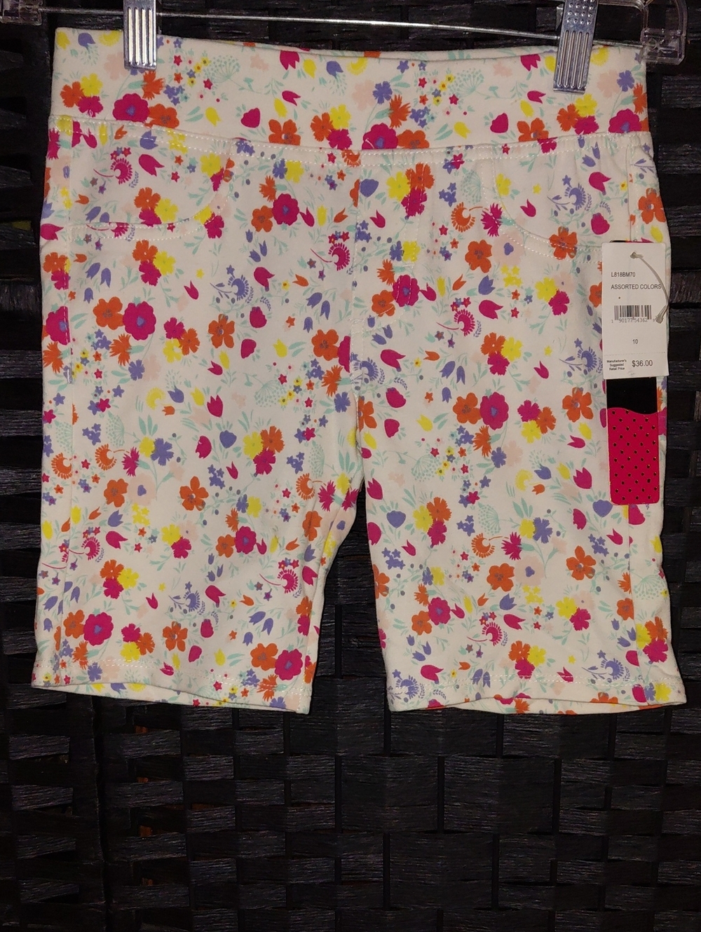Lee Girls White Floral Stretch Shorts